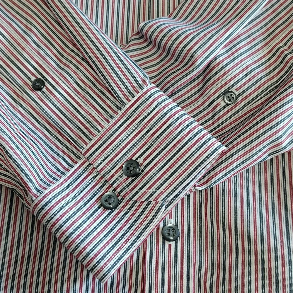Banana Republic Dress Shirt Sze L 16-16 1/2 Classic Fit Tailored Office Striped